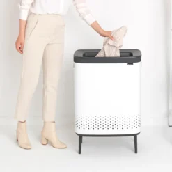 Brabantia Bo Wäschekorb Hi, 90 L, Rechteckig, Weiß, Schwarz, 540 Mm, 320 Mm -Leifheit || Vileda || Wenko Verkaufsgeschäft 01d53eb4f261e07c342a29f92fa2f09e