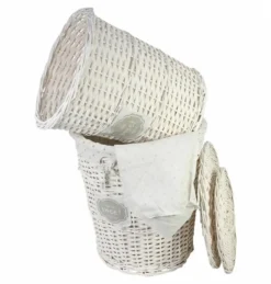 Wäschekorb 'Romance', 2er Set, Aufbewahrung, Mit Deckel Und Griff, Stoffeinsatz -Leifheit || Vileda || Wenko Verkaufsgeschäft 023aefafa6f29137155e332c40c269da