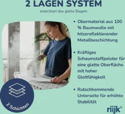Riijk Bügelbrettbezug In Rosa Aus Baumwolle Zum Spannen Mit Spezialpolster Für Leichtes Bügeln – Universal Passend -Leifheit || Vileda || Wenko Verkaufsgeschäft 02b99b3264409953696d1208cfadd16d