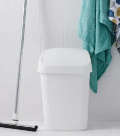 Orthex Schwingdeckel-Abfalleimer 10 Liter Weiß -Leifheit || Vileda || Wenko Verkaufsgeschäft 05e4fa57dc2600a3db5fd614c332e2be