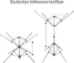 Monzana Wäschespinne Höhenverstellbar Mobil Mit 4 Erdspieße Camping Wäscheständer Wäscheleine Wetterfest Leicht Aluminium -Leifheit || Vileda || Wenko Verkaufsgeschäft 061aa27d411ef86460c1220c9996c61c