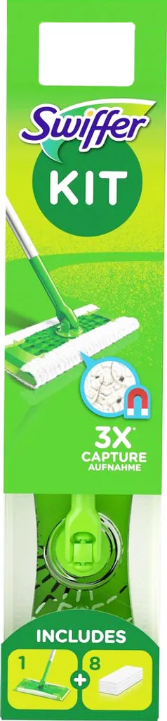 Swiffer Systemstarter (Bodenstab + 8Tücher)