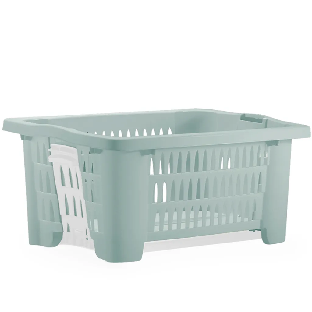 Deuba Wäschekorb Klappbare Standfüße Tragegriff 38L Badezimmer Wäschesammler Waschbehälter Aufbewahrungskorb Kunststoff, Farbe:grün 4 Deuba Wäschekorb Klappbare Standfüße Tragegriff 38L Badezimmer Wäschesammler Waschbehälter Aufbewahrungskorb Kunststoff, Farbe:grün – Bild 4