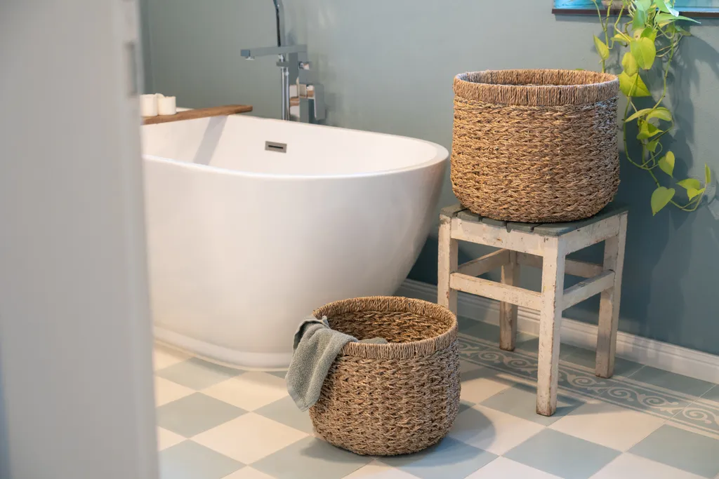 Decorasian Aufbewahrungskorb, Geflochten Aus Seegras / Wasserhyazinthe - Rund, Set: 35 Cm + 40 Cm - Nachhaltige Aufbewahrung, Wäschekorb, Spielzeugkorb, Großer Übertopf Für Pflanzen 3 Decorasian Aufbewahrungskorb, Geflochten Aus Seegras / Wasserhyazinthe - Rund, Set: 35 Cm + 40 Cm - Nachhaltige Aufbewahrung, Wäschekorb, Spielzeugkorb, Großer Übertopf Für Pflanzen – Bild 3