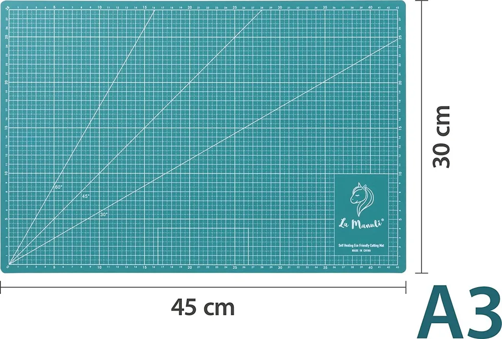 La Manuli Schneidematte Selbstheilend A3 45x30 Cm 5 SCHICHTEN, Beidseitig Nutzbar | Gut Als Schreibtisch Unterlage, Nähen Zubehör, Malunterlage Für Kinder, Basteln, DIY | Self Healing Cutting Mat (A3) 2 La Manuli Schneidematte Selbstheilend A3 45x30 Cm 5 SCHICHTEN, Beidseitig Nutzbar | Gut Als Schreibtisch Unterlage, Nähen Zubehör, Malunterlage Für Kinder, Basteln, DIY | Self Healing Cutting Mat (A3) – Bild 2