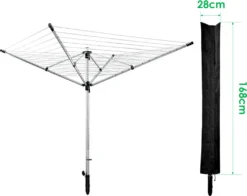 EINFEBEN Waeschespinne Wäschespinnen Schutzhuelle Mit Hochdichter Oxford PVC-Beschichtung Mit Reissverschluss & Kordelzug Wasserdichte Stoff Huelle Fuer Waeschespinne Abdeckung Extrem Wasserabweisendes 168 X 28cm Schwarz 9 EINFEBEN Waeschespinne Wäschespinnen Schutzhuelle Mit Hochdichter Oxford PVC-Beschichtung Mit Reissverschluss & Kordelzug Wasserdichte Stoff Huelle Fuer Waeschespinne Abdeckung Extrem Wasserabweisendes 168 X 28cm Schwarz -Leifheit || Vileda || Wenko Verkaufsgeschäft 09bdc3ed9cbe9ebb2277cab2f817ce11 1