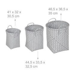 Relaxdays Wäschekorb Geflochten 3er Set -Leifheit || Vileda || Wenko Verkaufsgeschäft 09c3c0befe41e58d0921dc245096bda5