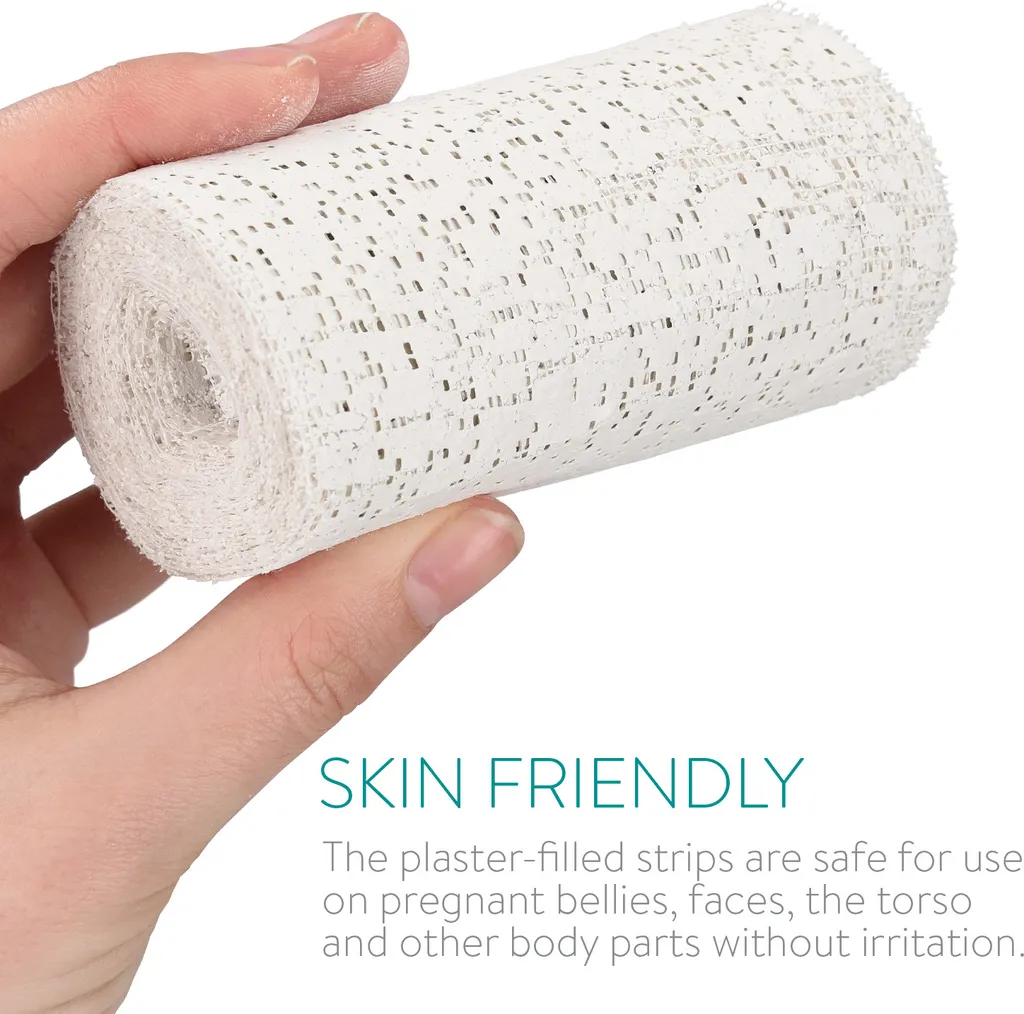 Navaris Babybauch Gipsbinden 10er Set - 10x Gips Abdruck Binden 5 Cm X 300 Cm Für Baby Bauch Verband Gipsabdruck Gipsbinde Zum Basteln Schnelltrocknend 3 Navaris Babybauch Gipsbinden 10er Set - 10x Gips Abdruck Binden 5 Cm X 300 Cm Für Baby Bauch Verband Gipsabdruck Gipsbinde Zum Basteln Schnelltrocknend – Bild 3