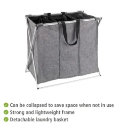 Wenko Wäschesammler Trio Grau Meliert 18 Wenko Wäschesammler Trio Grau Meliert -Leifheit || Vileda || Wenko Verkaufsgeschäft 0bd23b24eaaf32b4e1d8321c76869084