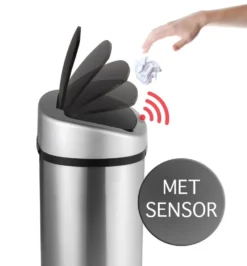 Mascot UMUZI CLEANING 38L Mülleimer Mit Automatischem Sensor, Silberner Mülleimer Für Küchenabfälle, Abfalleimer Mit Hand Bewegungssensor Aus Metall & Edelstahl -Leifheit || Vileda || Wenko Verkaufsgeschäft 0c7f68fb05cdbb7920ca1b54eb31aa4c