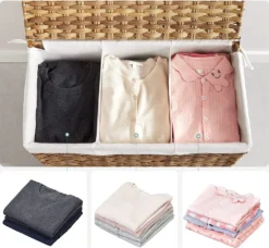 SONGMICS Wäschekorb, Handgeflochten, Wäschesammler, 140 L, Aus Polyrattan, Mit 3 Fächern, Herausnehmbare Tasche, Deckel, Griffe, Für Wohnzimmer, Badezimmer, 66 X 33 X 60 Cm, Naturfarben LCB363N01 -Leifheit || Vileda || Wenko Verkaufsgeschäft 0d53697db238024de11bcae7e39162f4