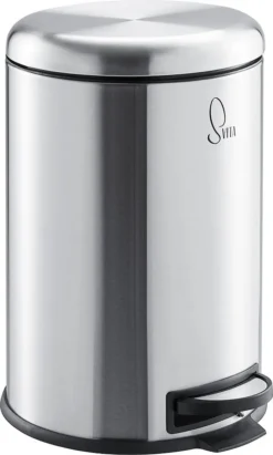 SVITA Treteimer Abfalleimer Mülleimer Edelstahl 20L Silber