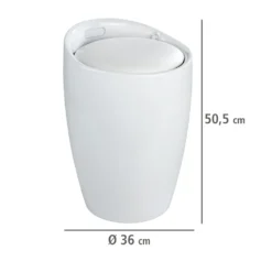 Wenko Hocker Candy White, Mit Wäschesack -Leifheit || Vileda || Wenko Verkaufsgeschäft 0f42676080bef808817f1986e51a348b