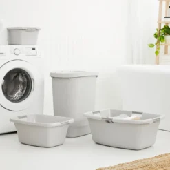 ROTHO Wäschewanne 50 L FLOWERS, Farbe:Grau -Leifheit || Vileda || Wenko Verkaufsgeschäft 0f6c378cf35f05389b35b06c1ef6e98b