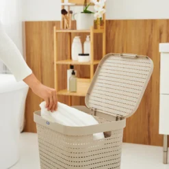 ROTHO Wäschesammler 55 L COUNTRY, Farbe:Cappuccino -Leifheit || Vileda || Wenko Verkaufsgeschäft 0fe6aed672451e199a7b082b56c47221