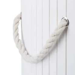 Relaxdays 1 X Wäschekorb Bambus Rund Weiß -Leifheit || Vileda || Wenko Verkaufsgeschäft 1021785a4226c3d59e85e509cdf29b6c