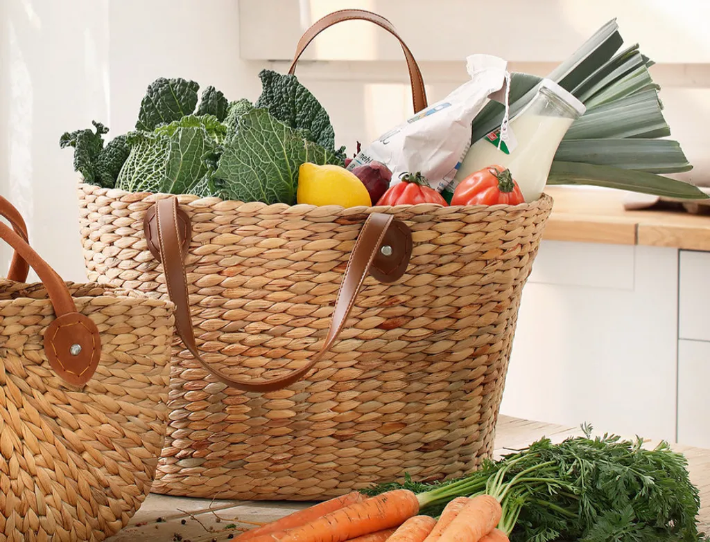 Einkaufstasche 'Naturoptik' Lebensmittel Obst Gemüse Naturgeflecht Korb 5 Einkaufstasche 'Naturoptik' Lebensmittel Obst Gemüse Naturgeflecht Korb – Bild 5