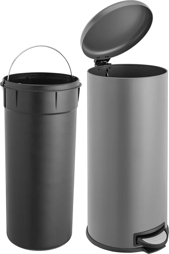 SVITA T30 Mülleimer Grau 30 Liter Abfalleimer Müllbehälter Inneneimer Stahl 2 SVITA T30 Mülleimer Grau 30 Liter Abfalleimer Müllbehälter Inneneimer Stahl – Bild 2