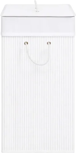 VidaXL Bambus-Wäschekorb Mit 2 Fächern Weiß 100 L -Leifheit || Vileda || Wenko Verkaufsgeschäft 13af47bfd96ed6bd9ab8f2d6f77b337c