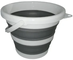 5L Falteimer Campingeimer Wassereimer Grau Weiß Womo Wowa -Leifheit || Vileda || Wenko Verkaufsgeschäft 148f41f994c1db7e425b89e6816d2614