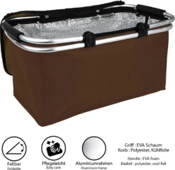 ONVAYA® Einkaufskorb Mit Kühlfunktion | Braun | 2er Set | Mit Deckel -Leifheit || Vileda || Wenko Verkaufsgeschäft 169d1141e60b8370ff566fcc1447b1b3