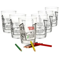 6x Tom&Jerry Glas Zum Anmalen Für Kinder Selber Bemalen Geburtstag Geschenk