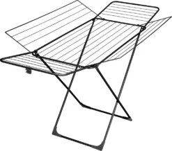 Velkea H300 Faltbarer Wäschetrockner Mit 4 Flügeln 26m Trocknungsfläche Wäscheständer Innen Außen Schwarz