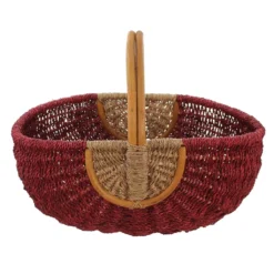 Einkaufskorb 'Rot/Natur' Füllkorb Flechtkorb Natur Bügel Einkauf Flaschen -Leifheit || Vileda || Wenko Verkaufsgeschäft 18aa39420431514eded1a126f6dec48f