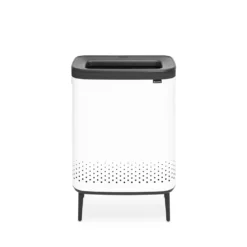 Brabantia Bo Wäschekorb Hi, 90 L, Rechteckig, Weiß, Schwarz, 540 Mm, 320 Mm