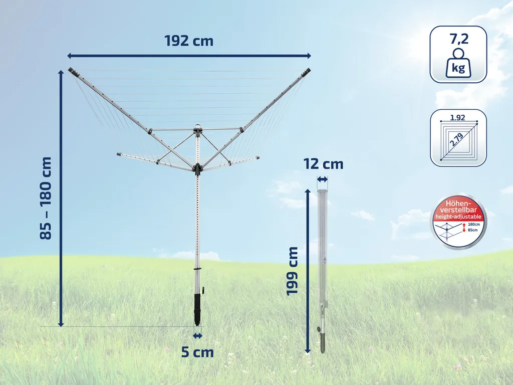 Leifheit Wäscheschirm LinoLift 600 QuickStart 3 Leifheit Wäscheschirm LinoLift 600 QuickStart – Bild 3