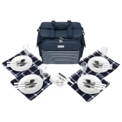 Picknicktasche Kalt Warm Isolierung 4 Personen 32 Teile Zubehör - Maritim