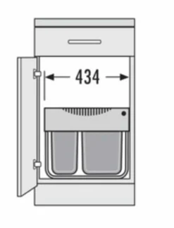 Hailo Abfallsammler 3644701 TR Swing Raumspar-Tandem-S 18 + 12 Liter Ab 50cm Schrankbreite -Leifheit || Vileda || Wenko Verkaufsgeschäft 1ce25592d0628994d32a9db09d8f40f0