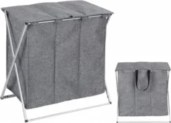 Wenko Wäschesammler Trio Top Grau Meliert -Leifheit || Vileda || Wenko Verkaufsgeschäft 1d5393879341382c8e12f9ffec847821