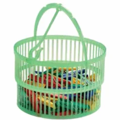 Alpfa Wäscheklammerkörbchen Mit 50 Wäscheklammern Aus Kunststoff In Farbe Sortiert