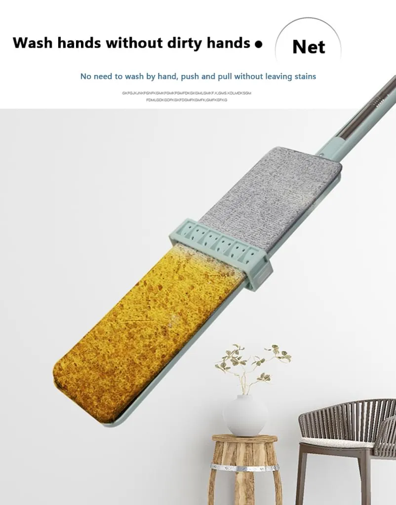 Flat Squeeze Mop Freie Handwäsche Bodenreinigung Mop Faser Mop Pad Nass Und Trocken Verwenden Rotationsmop 5 Flat Squeeze Mop Freie Handwäsche Bodenreinigung Mop Faser Mop Pad Nass Und Trocken Verwenden Rotationsmop – Bild 5