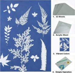 32 Stk Sonnendruck Papier Cyan Papier A5 Solar Zeichenpapier Hohe Empfindlichkeit Cyanotypie Papier + Rückwand DIY Bastelset, 20.8x15cm 16 32 Stk Sonnendruck Papier Cyan Papier A5 Solar Zeichenpapier Hohe Empfindlichkeit Cyanotypie Papier + Rückwand DIY Bastelset, 20.8x15cm -Leifheit || Vileda || Wenko Verkaufsgeschäft 204d71efbfceb6fa35193870dbc1ca36