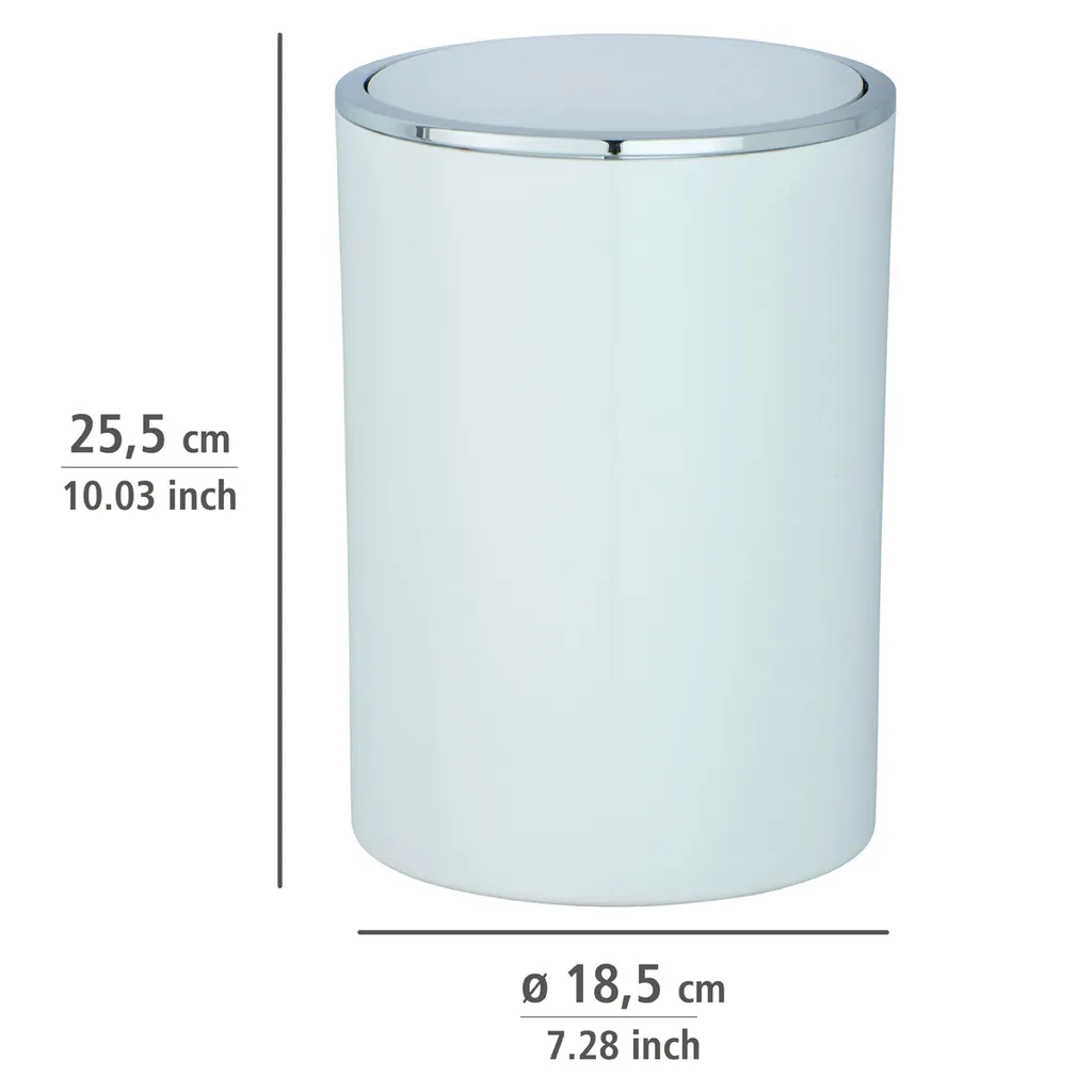 Wenko Schwingdeckeleimer Inca White 4 Wenko Schwingdeckeleimer Inca White – Bild 4