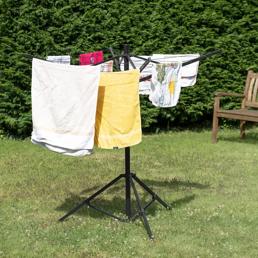 Travellife Wäschespinne Drehbar 110x158 Cm Schwarz 3 Travellife Wäschespinne Drehbar 110x158 Cm Schwarz – Bild 3
