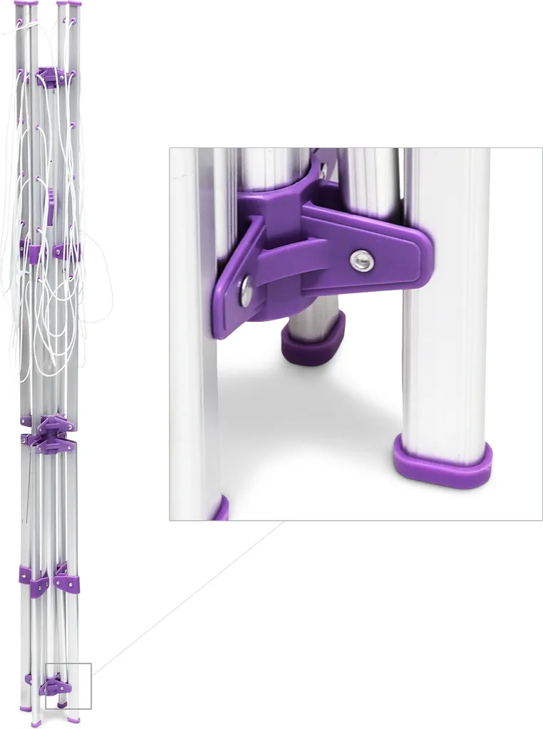 Relaxdays Wäschespinne 19 M Leine Mit Standfuß 7 Relaxdays Wäschespinne 19 M Leine Mit Standfuß – Bild 7