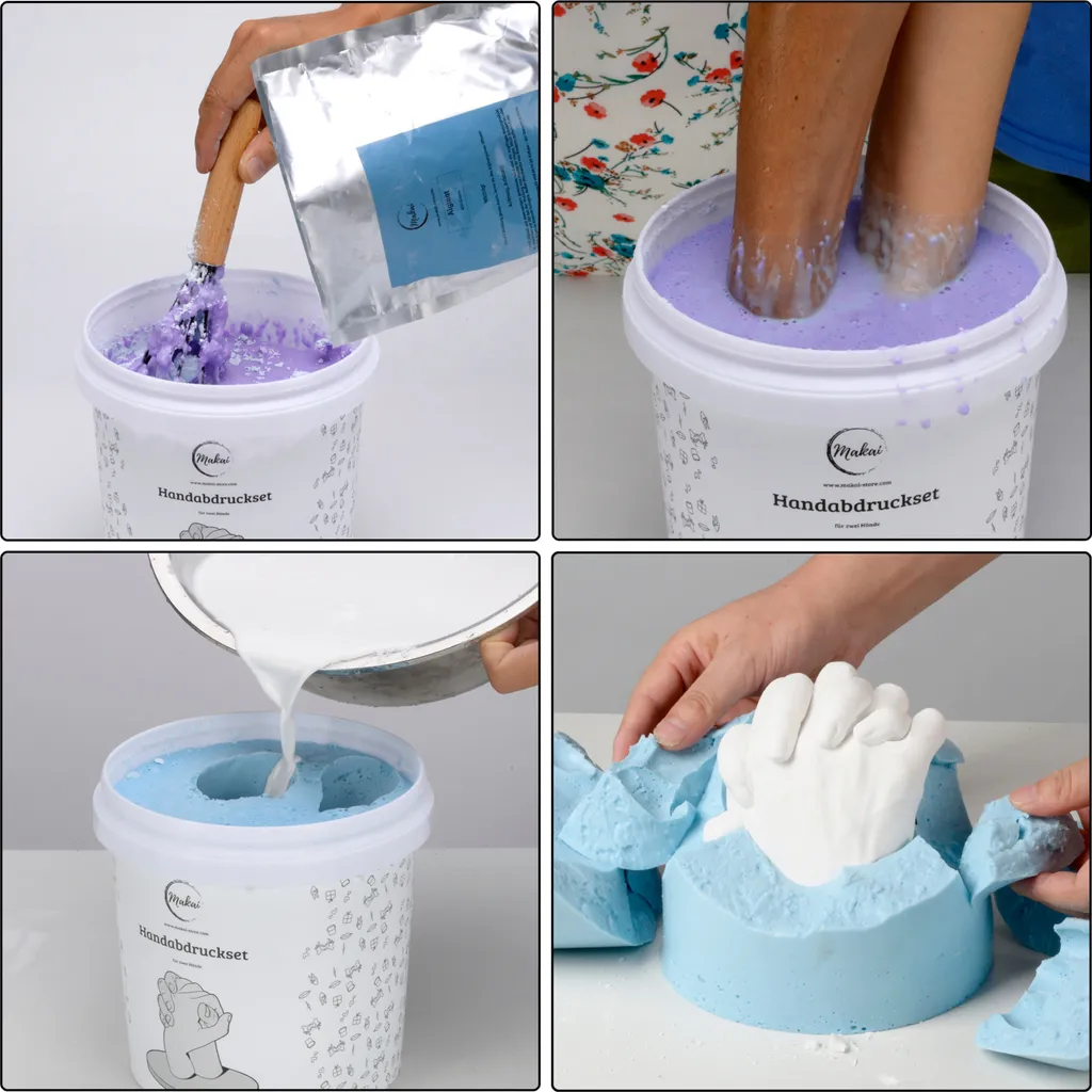Makai Handformset Handabdruckset Mit Videoanleitung Für Zwei Personen 3D Abformset Gipsabdruck Set Für Hände Geschenk Für Paare Familie Hochzeit Jahrestag Valentinstag Aus Feinstem Alginat Und Alabastergips 2 Makai Handformset Handabdruckset Mit Videoanleitung Für Zwei Personen 3D Abformset Gipsabdruck Set Für Hände Geschenk Für Paare Familie Hochzeit Jahrestag Valentinstag Aus Feinstem Alginat Und Alabastergips – Bild 2