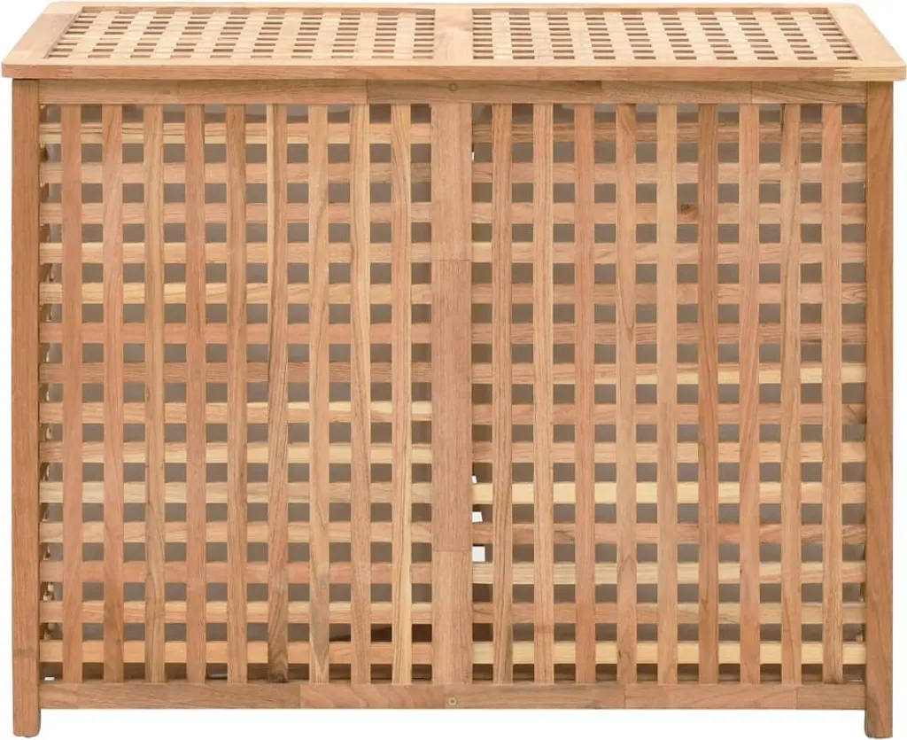 VidaXL Wäschekorb 87,5x46x67 Cm Massivholz Walnussholz 3 VidaXL Wäschekorb 87,5x46x67 Cm Massivholz Walnussholz – Bild 3