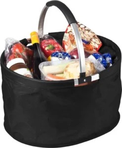 Einkaufskorb "Silandre" Schwarz Faltbarer Einkaufskorb Rund Mit Aluminiumgriff Geräumig Stabile Einkaufstasche 36 Liter Volumen Schwarz -Leifheit || Vileda || Wenko Verkaufsgeschäft 234140c1de1121bdda52137e358b888c