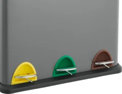 SVITA TC3X8 24L Treteimer Abfalleimer Mülleimer Mülltrennung Edelstahl Grau -Leifheit || Vileda || Wenko Verkaufsgeschäft 244b8500286b0d9dddf2b3d6180c428c