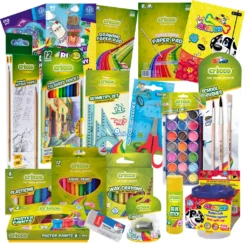 SCHULAUSSTATTUNG MEGA SET KUNSTSTOFFSET Schrein Set Für Büro Und Haushalt - 20 Teile Schulmaterial