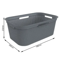 ROTHO 4er Set Wäschekorb 41l Brisen, Farbe:Anthrazit -Leifheit || Vileda || Wenko Verkaufsgeschäft 257d997c301a4d2f99e7e33e443c7a7c