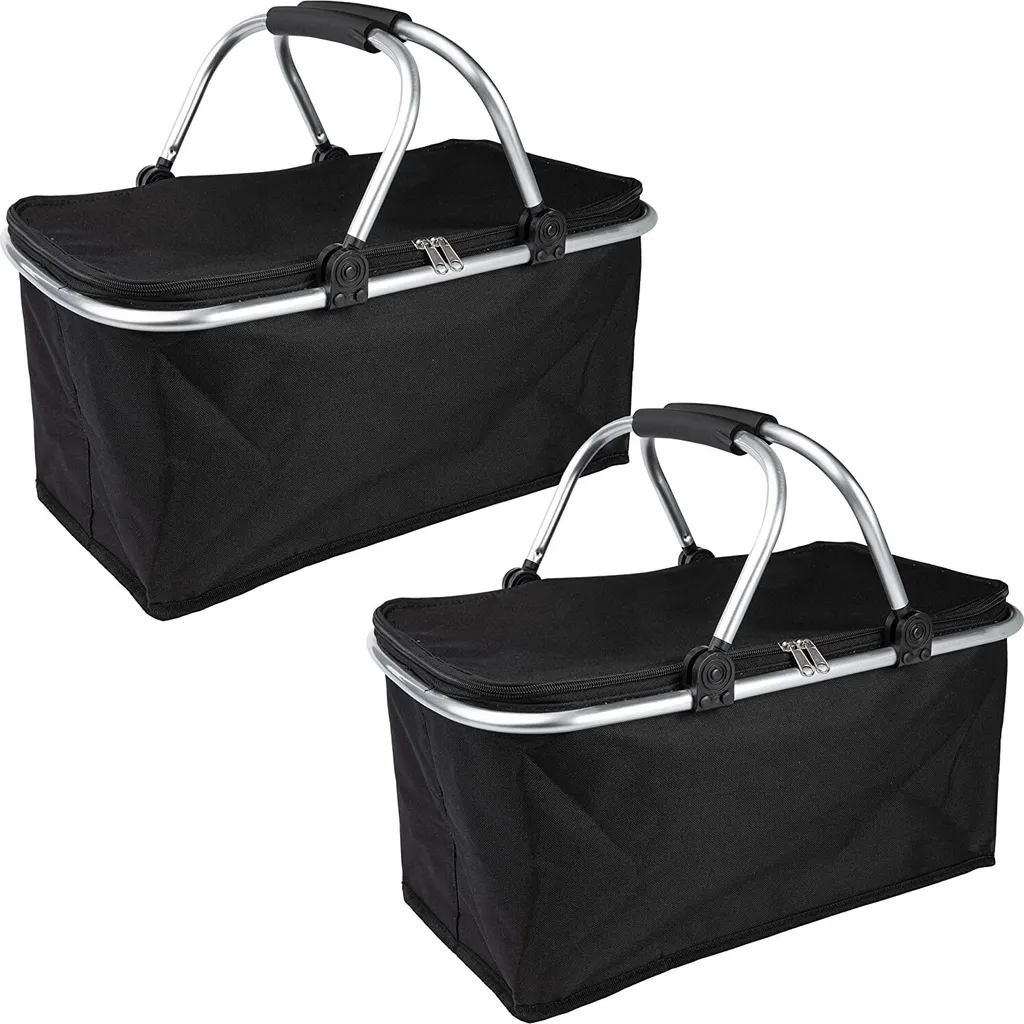 ONVAYA® Einkaufskorb Faltbar Mit Kühlfunktion | Schwarz | 2 Stück | Faltkorb Mit Deckel | Isolierkorb | Einkaufstasche | Klappkorb | Thermokorb Klappbar 1 ONVAYA® Einkaufskorb Faltbar Mit Kühlfunktion | Schwarz | 2 Stück | Faltkorb Mit Deckel | Isolierkorb | Einkaufstasche | Klappkorb | Thermokorb Klappbar