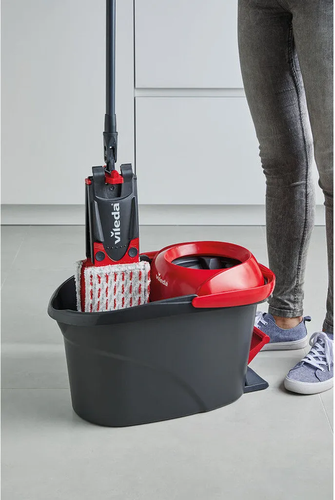 Vileda UltraMax Turbo Komplett-Set Mit Teleskopstiel Wischmop Eimer Bodenwischer 5 Vileda UltraMax Turbo Komplett-Set Mit Teleskopstiel Wischmop Eimer Bodenwischer – Bild 5