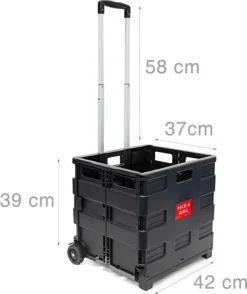 Relaxdays Einkaufstrolley Klappbar Bis 35kg -Leifheit || Vileda || Wenko Verkaufsgeschäft 273783fa01f2def0bdfec34f7433c16b
