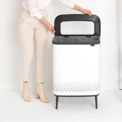 Brabantia Bo Wäschekorb Hi, 90 L, Rechteckig, Weiß, Schwarz, 540 Mm, 320 Mm -Leifheit || Vileda || Wenko Verkaufsgeschäft 27671191cfe166ed15bd34a16b800baa