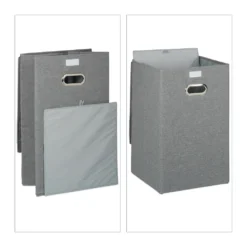 Relaxdays Wäschekorb 2er Set Faltbar -Leifheit || Vileda || Wenko Verkaufsgeschäft 27f5d4f79d6d08c46e64f156e29b032e